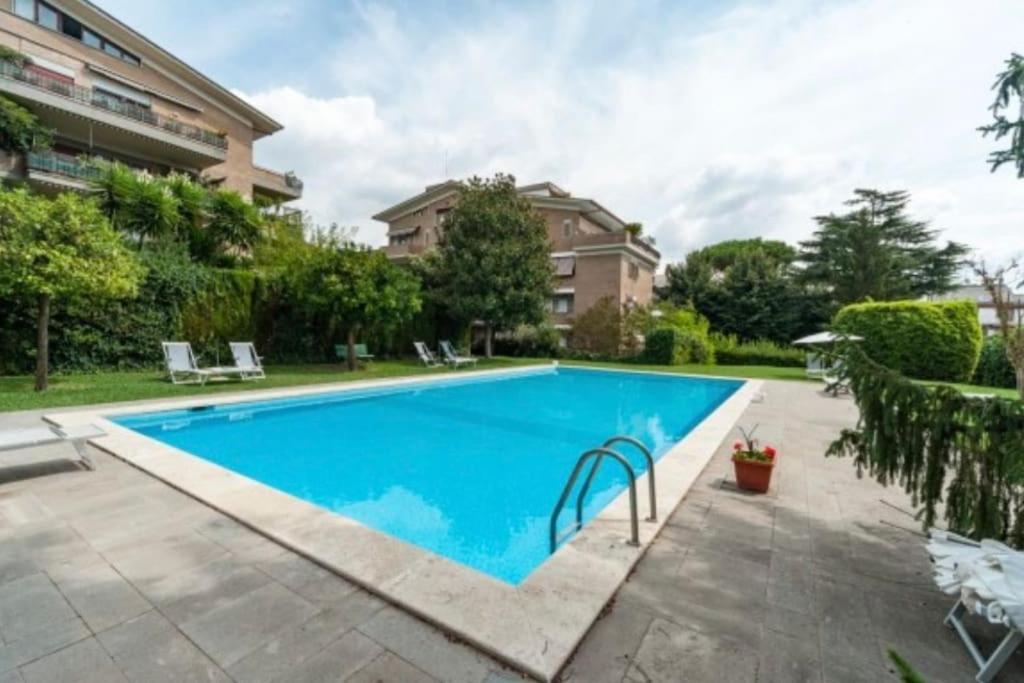 10 Min Vaticano Big Balduina Con Piscina Lägenhet Rom